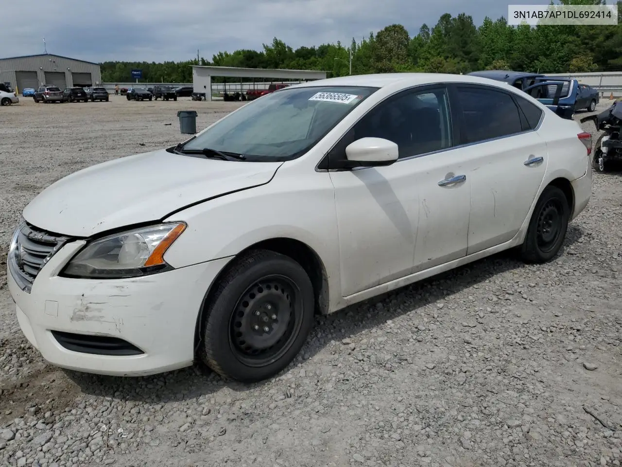 2013 Nissan Sentra S VIN: 3N1AB7AP1DL692414 Lot: 56366505