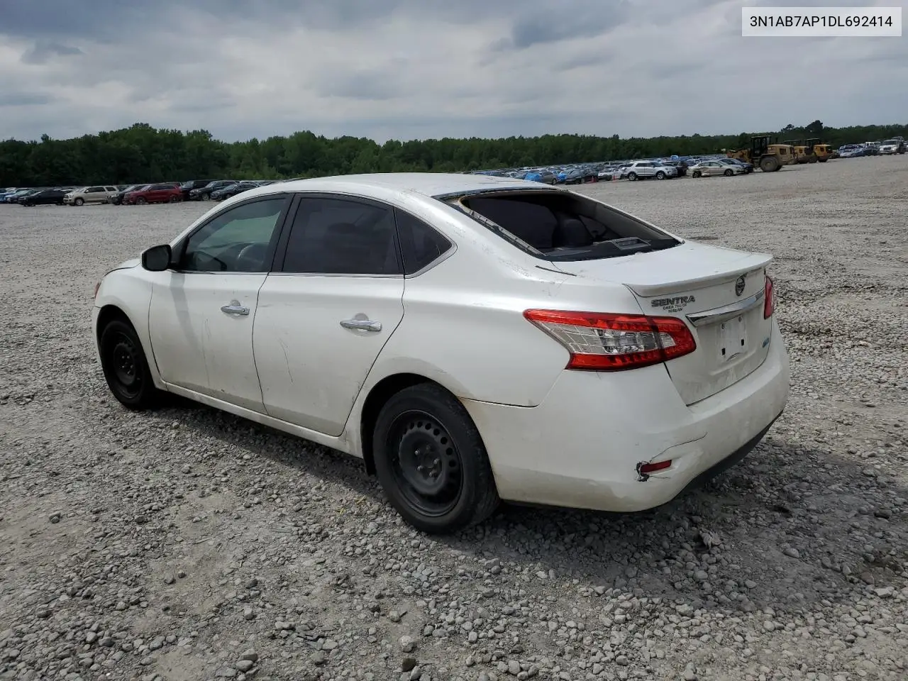 2013 Nissan Sentra S VIN: 3N1AB7AP1DL692414 Lot: 56366505