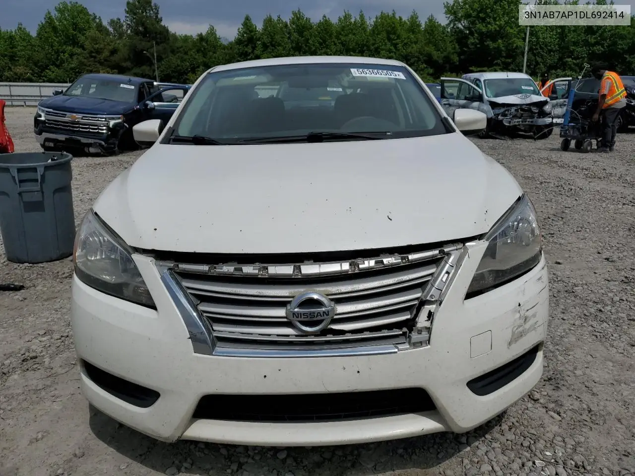 2013 Nissan Sentra S VIN: 3N1AB7AP1DL692414 Lot: 56366505
