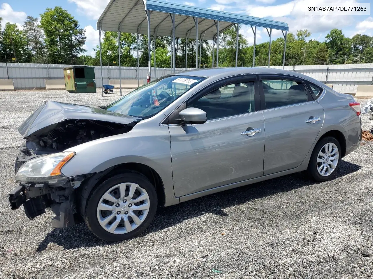 2013 Nissan Sentra S VIN: 3N1AB7AP7DL771263 Lot: 57076255