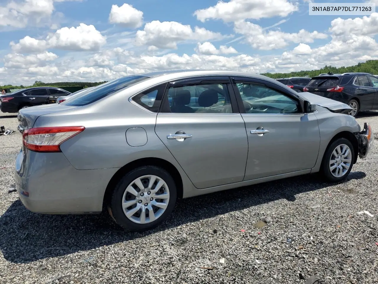 2013 Nissan Sentra S VIN: 3N1AB7AP7DL771263 Lot: 57076255