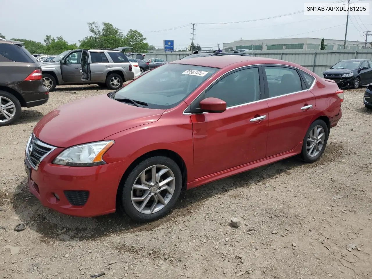 2013 Nissan Sentra S VIN: 3N1AB7APXDL781205 Lot: 60507475