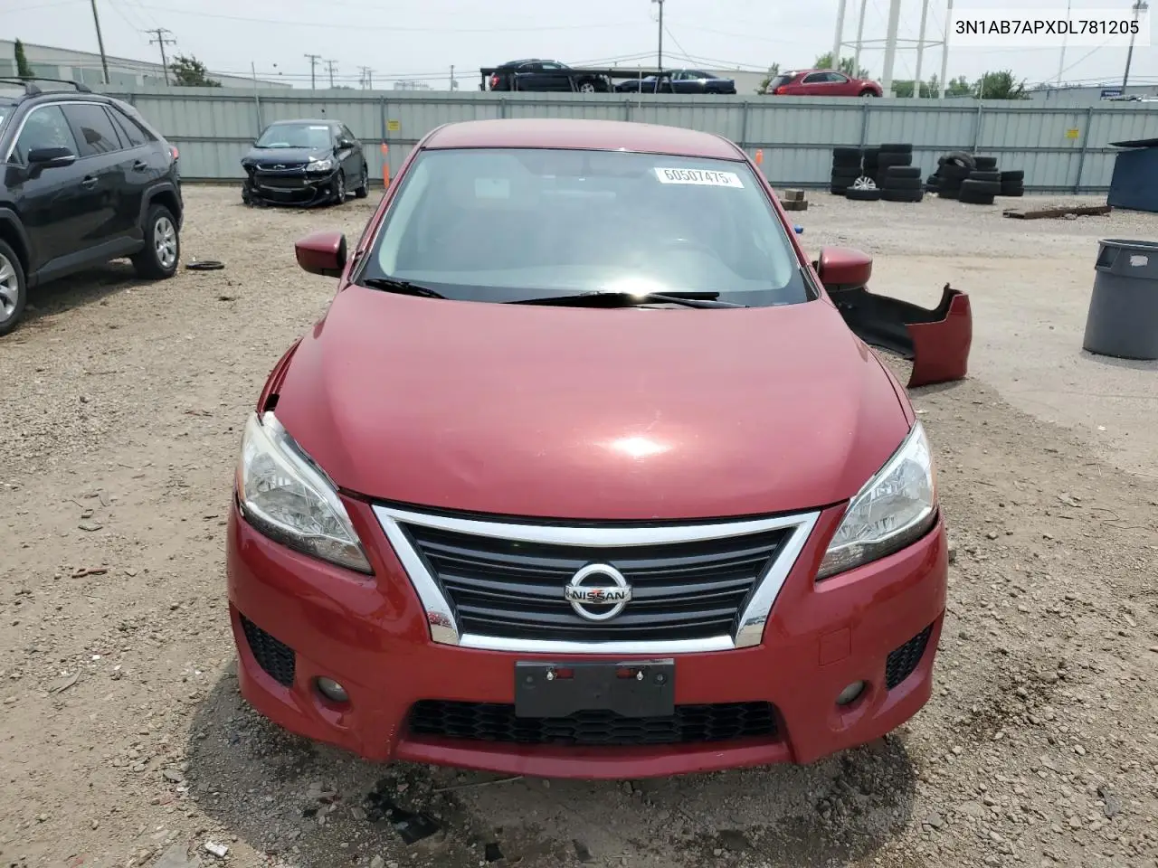 2013 Nissan Sentra S VIN: 3N1AB7APXDL781205 Lot: 60507475
