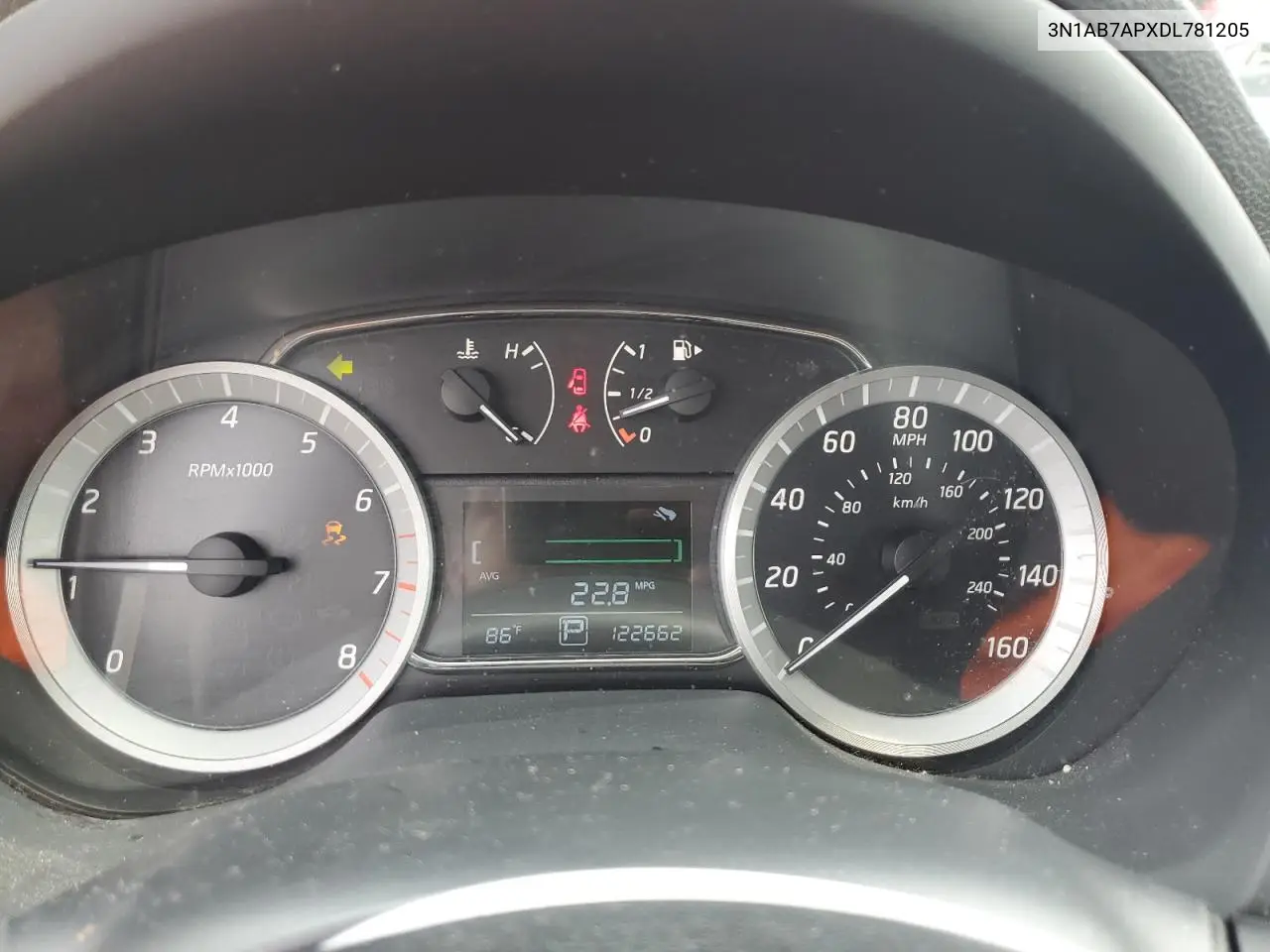 2013 Nissan Sentra S VIN: 3N1AB7APXDL781205 Lot: 60507475