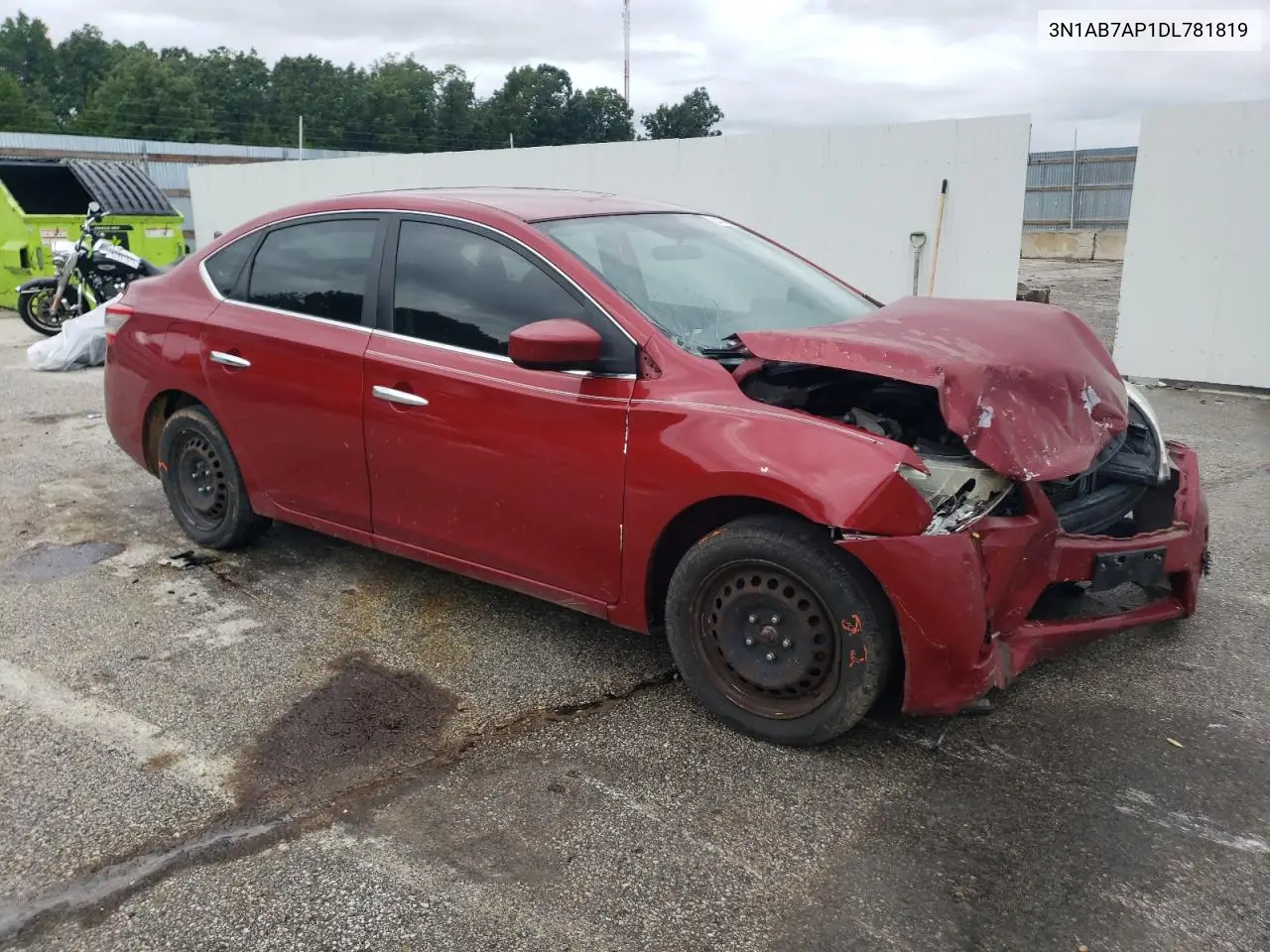 2013 Nissan Sentra S VIN: 3N1AB7AP1DL781819 Lot: 62730955