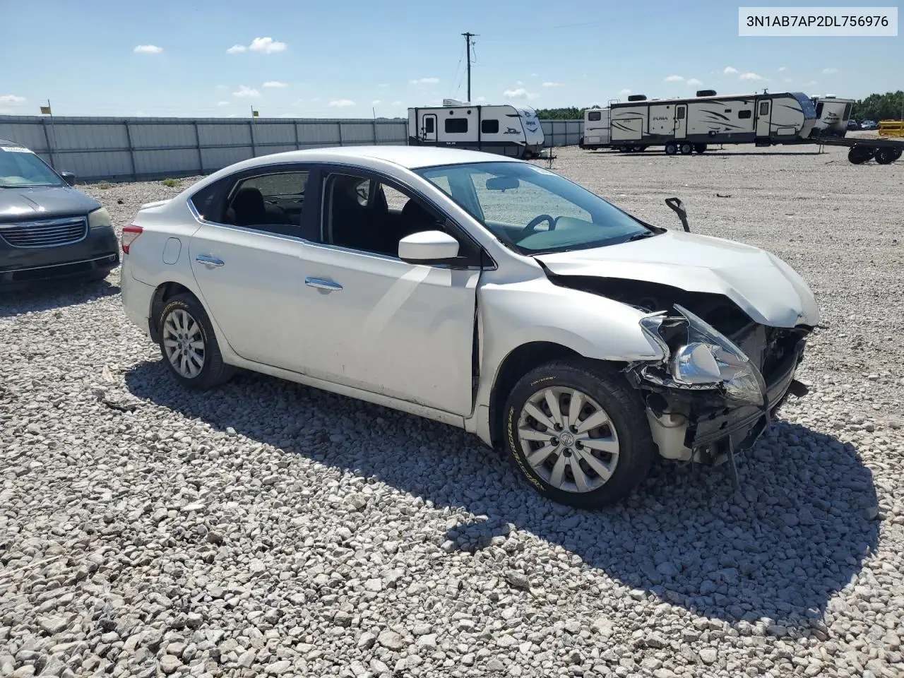 2013 Nissan Sentra S VIN: 3N1AB7AP2DL756976 Lot: 62908945