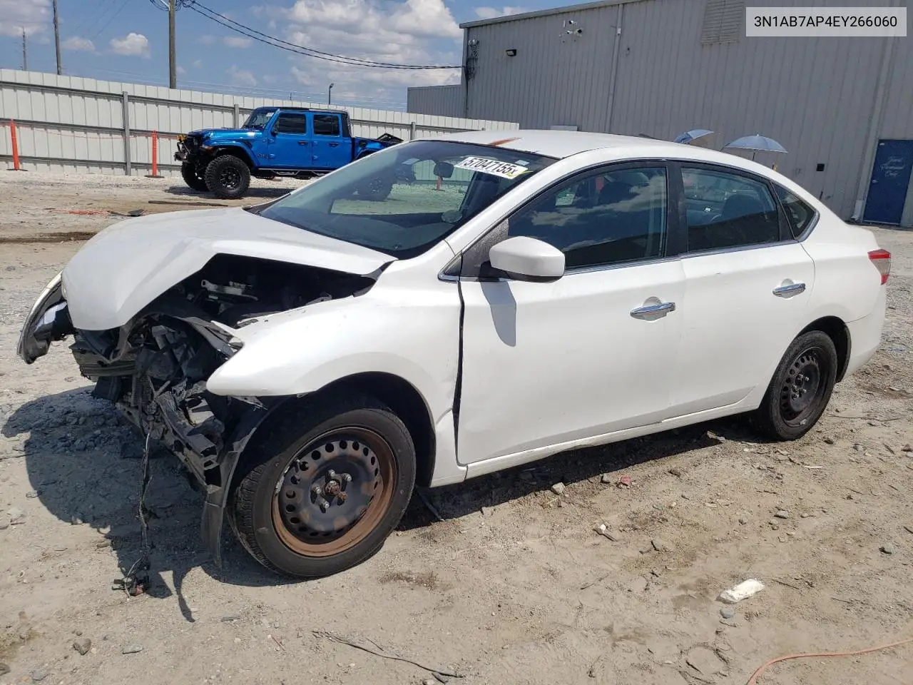 2014 Nissan Sentra S VIN: 3N1AB7AP4EY266060 Lot: 57047155