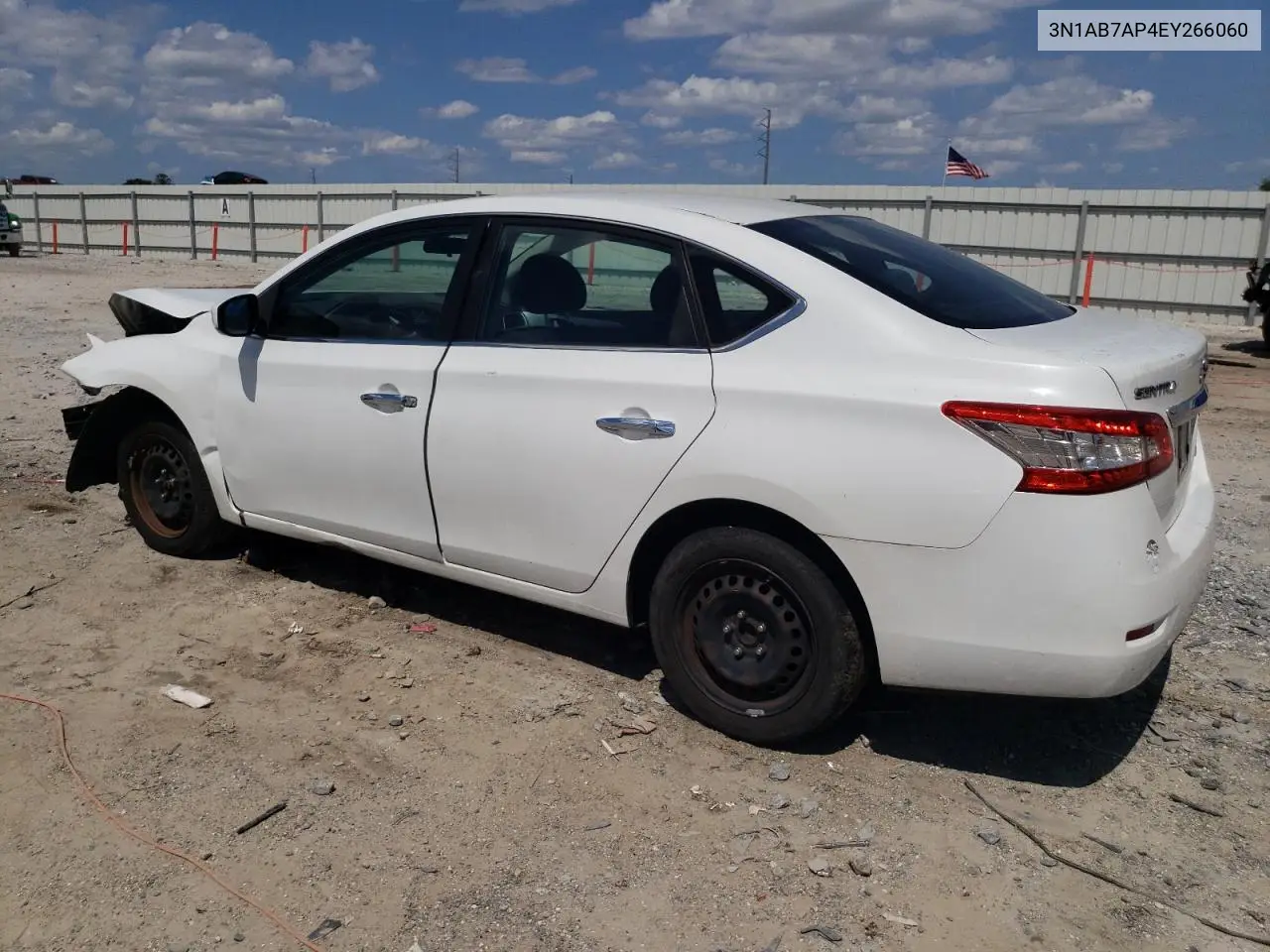 2014 Nissan Sentra S VIN: 3N1AB7AP4EY266060 Lot: 57047155