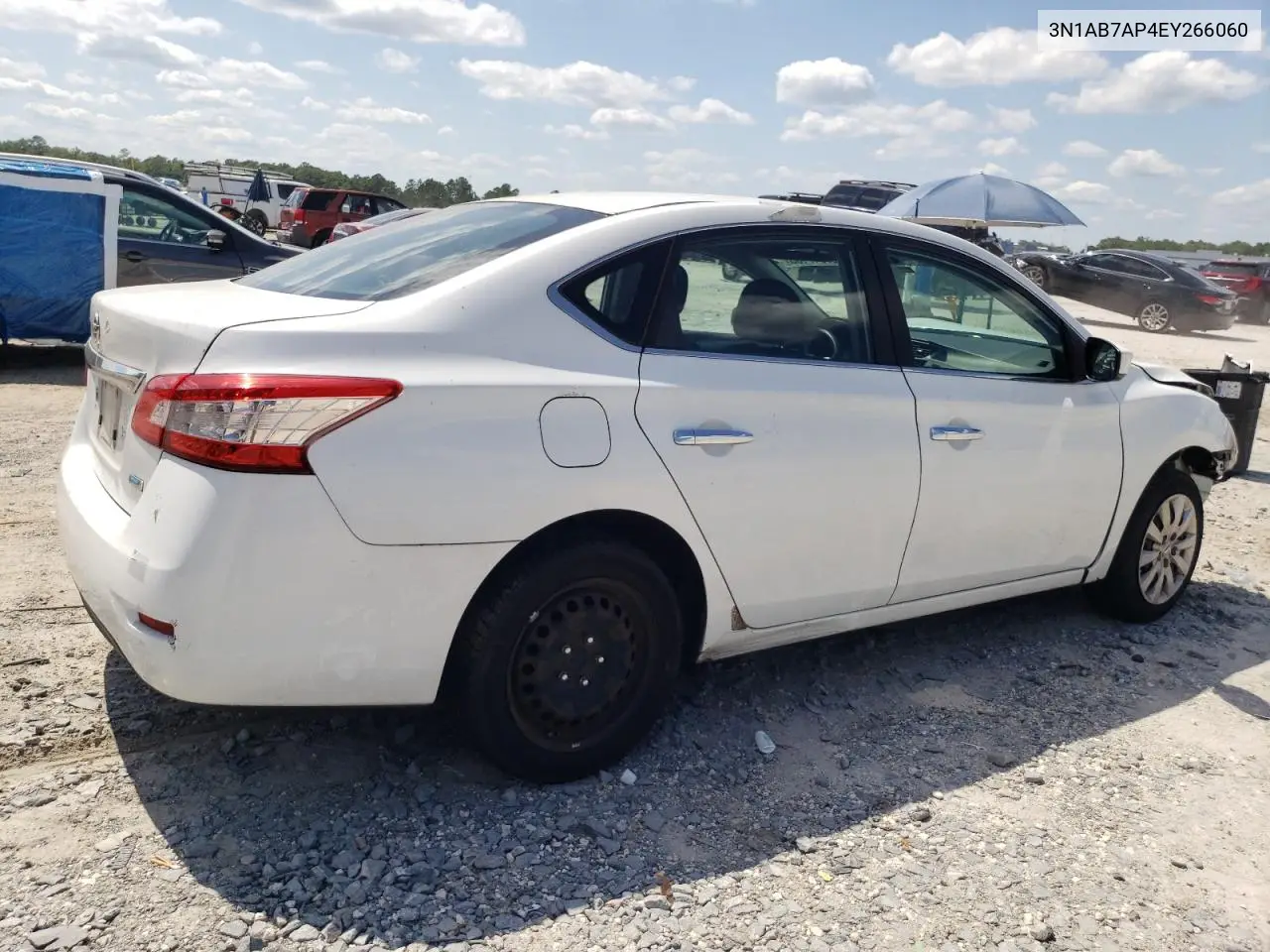 2014 Nissan Sentra S VIN: 3N1AB7AP4EY266060 Lot: 57047155