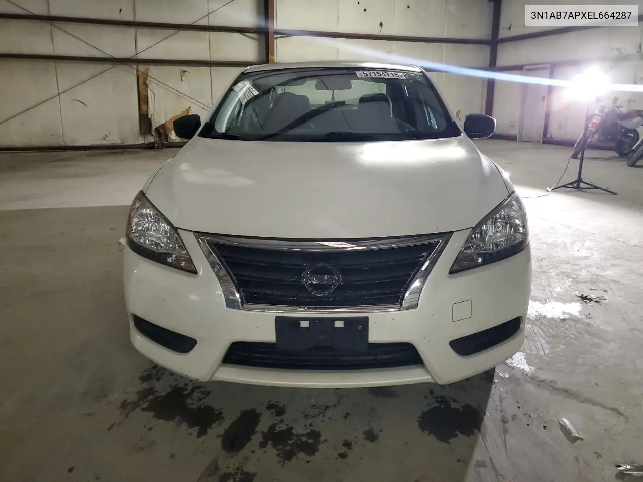 2014 Nissan Sentra S VIN: 3N1AB7APXEL664287 Lot: 57154715