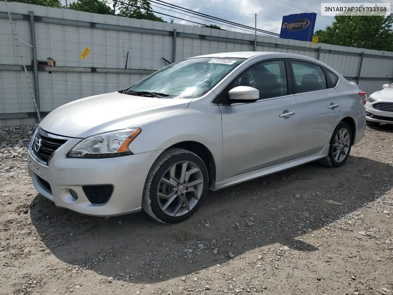 2014 Nissan Sentra S VIN: 3N1AB7AP3EY333554 Lot: 57220435