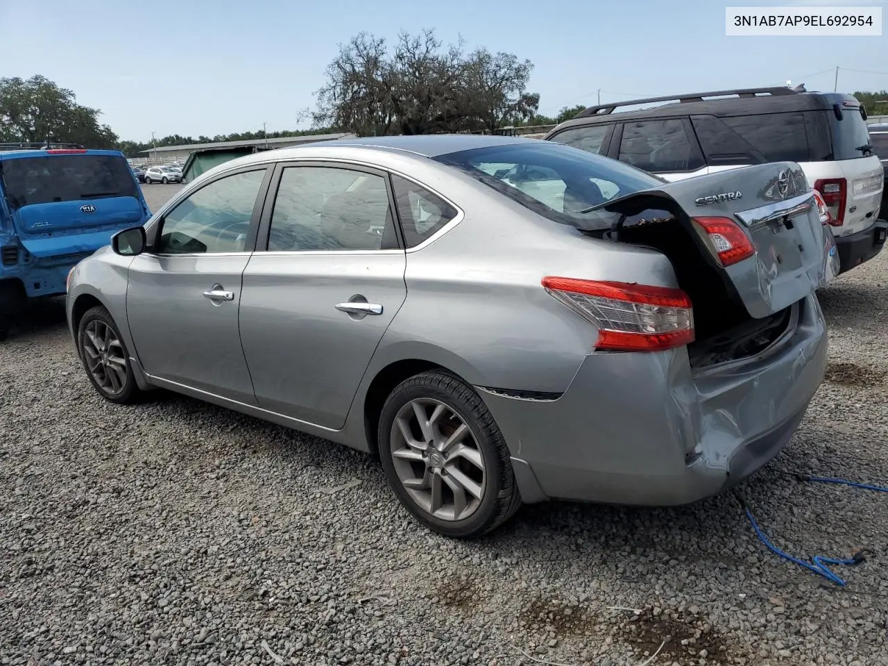 2014 Nissan Sentra S VIN: 3N1AB7AP9EL692954 Lot: 60217305