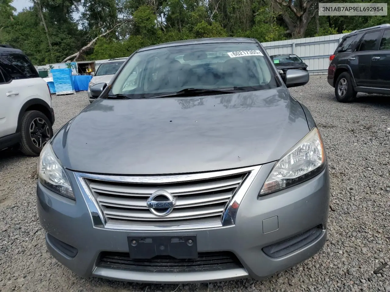 2014 Nissan Sentra S VIN: 3N1AB7AP9EL692954 Lot: 60217305