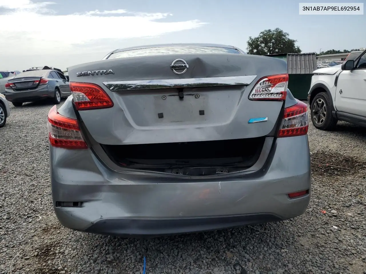 2014 Nissan Sentra S VIN: 3N1AB7AP9EL692954 Lot: 60217305
