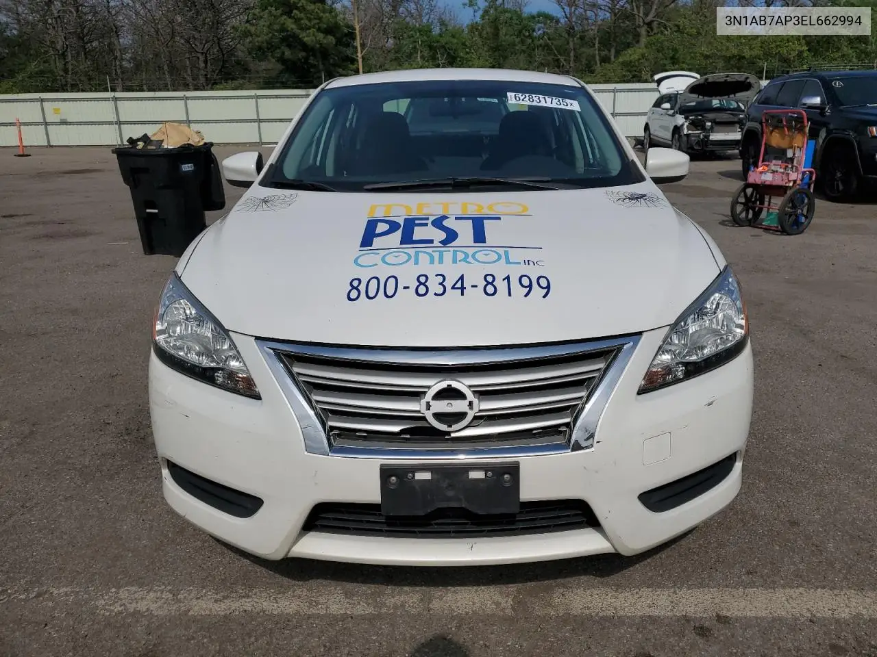 2014 Nissan Sentra S VIN: 3N1AB7AP3EL662994 Lot: 62831735