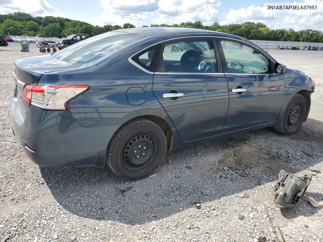 2014 Nissan Sentra S VIN: 3N1AB7AP3EL637951 Lot: 62941775