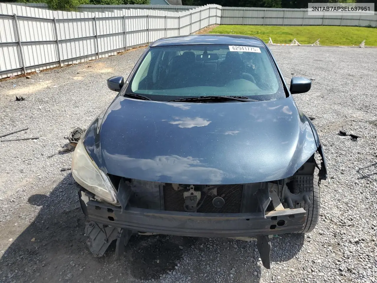 2014 Nissan Sentra S VIN: 3N1AB7AP3EL637951 Lot: 62941775
