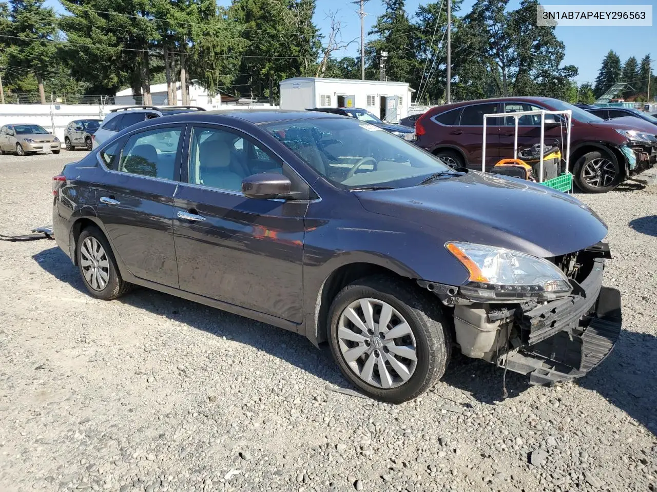 2014 Nissan Sentra S VIN: 3N1AB7AP4EY296563 Lot: 63113745