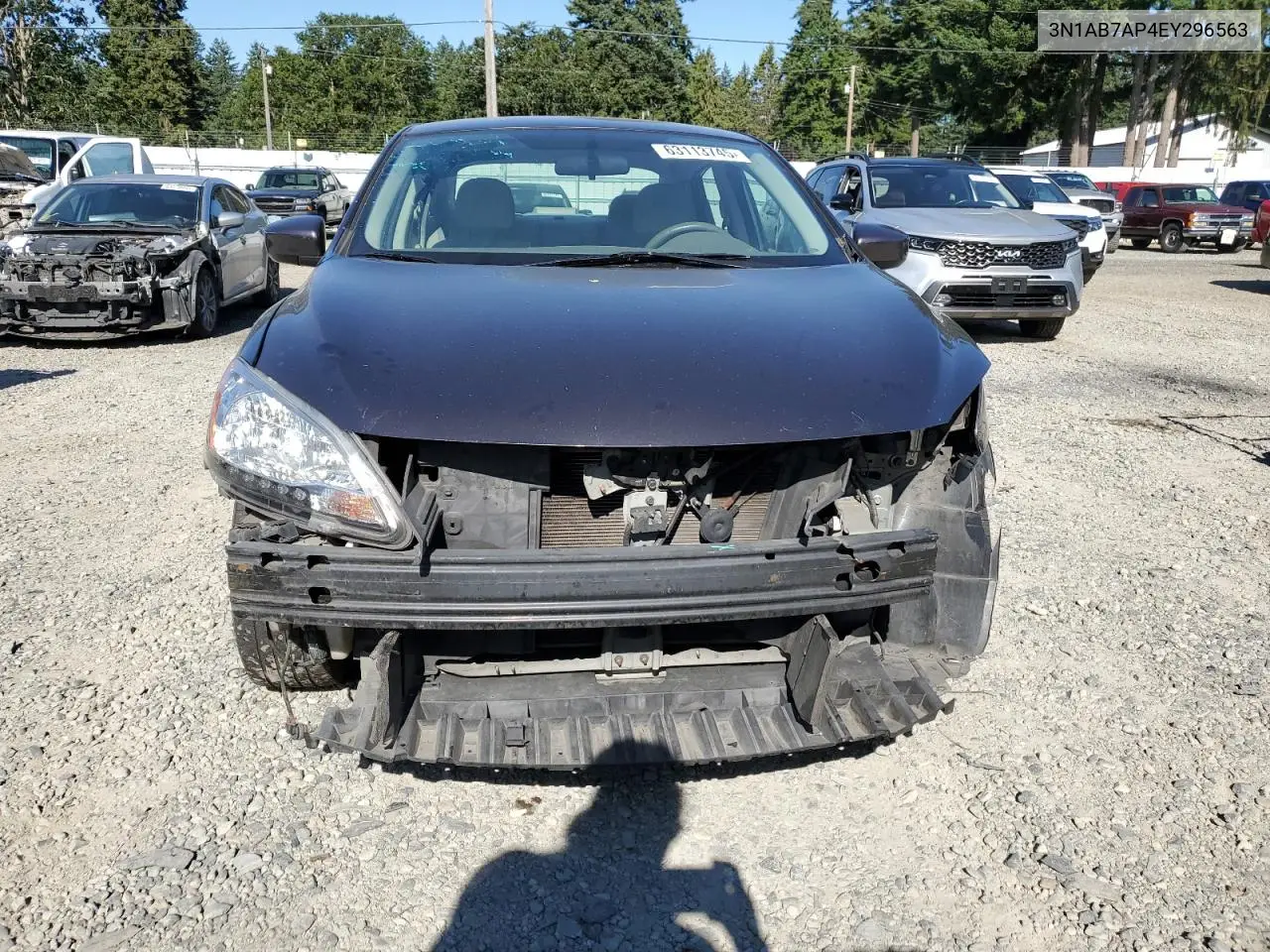2014 Nissan Sentra S VIN: 3N1AB7AP4EY296563 Lot: 63113745