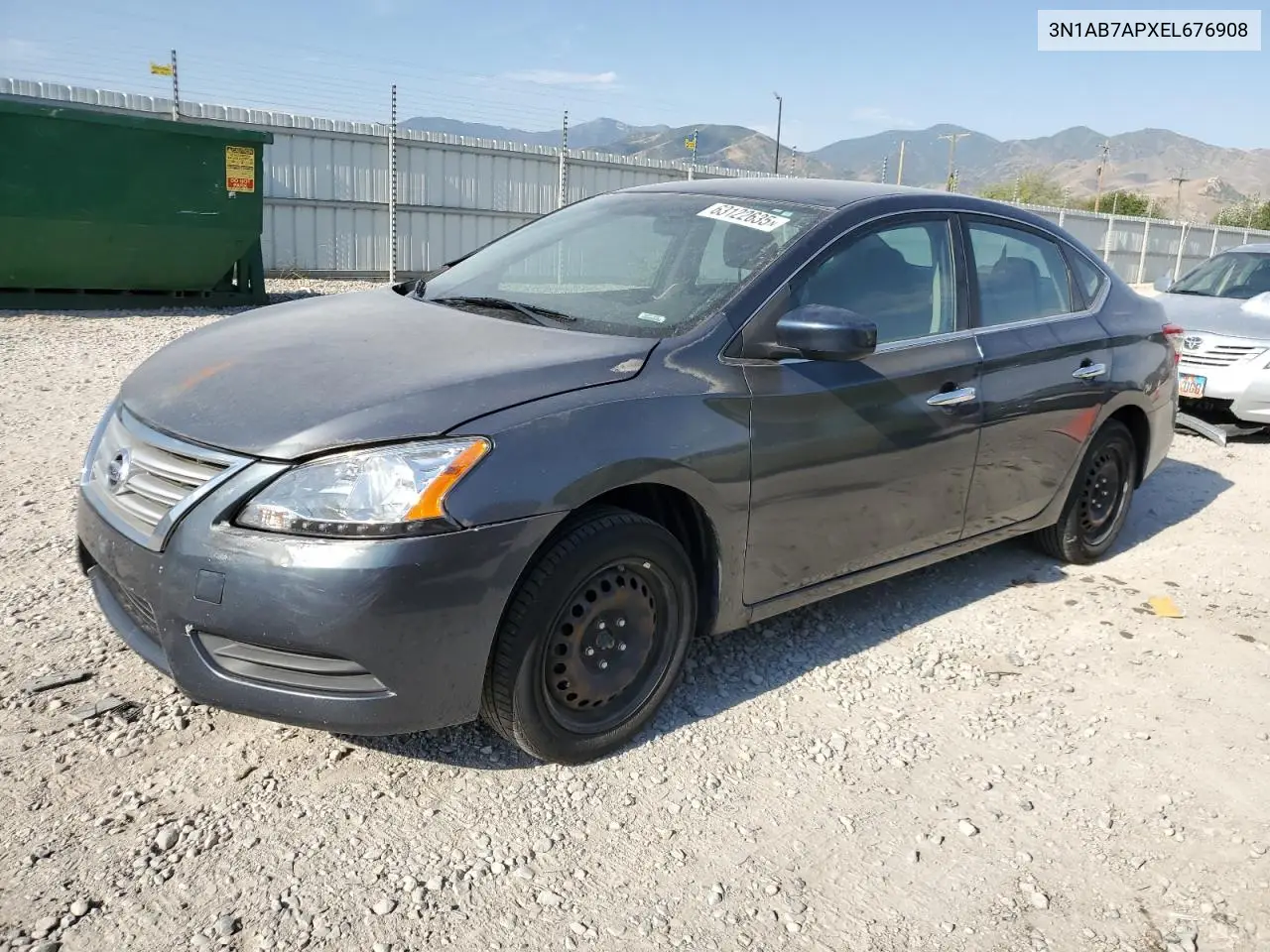 2014 Nissan Sentra S VIN: 3N1AB7APXEL676908 Lot: 63122635