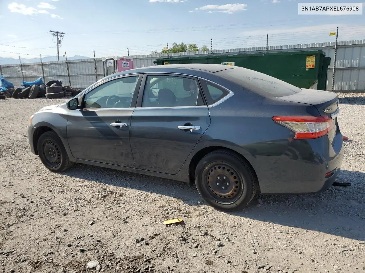 2014 Nissan Sentra S VIN: 3N1AB7APXEL676908 Lot: 63122635