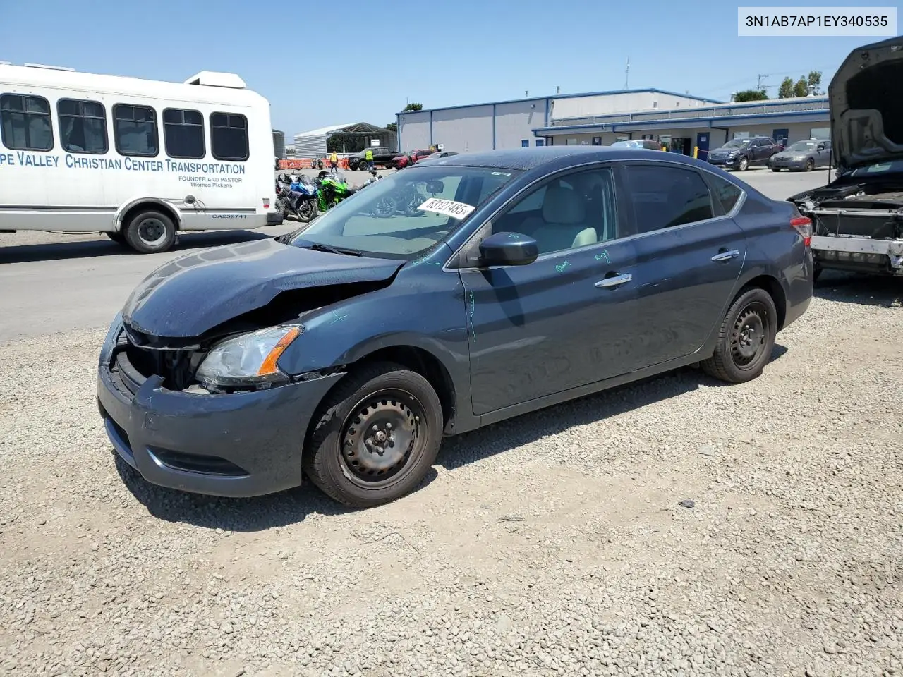 2014 Nissan Sentra S VIN: 3N1AB7AP1EY340535 Lot: 63127485