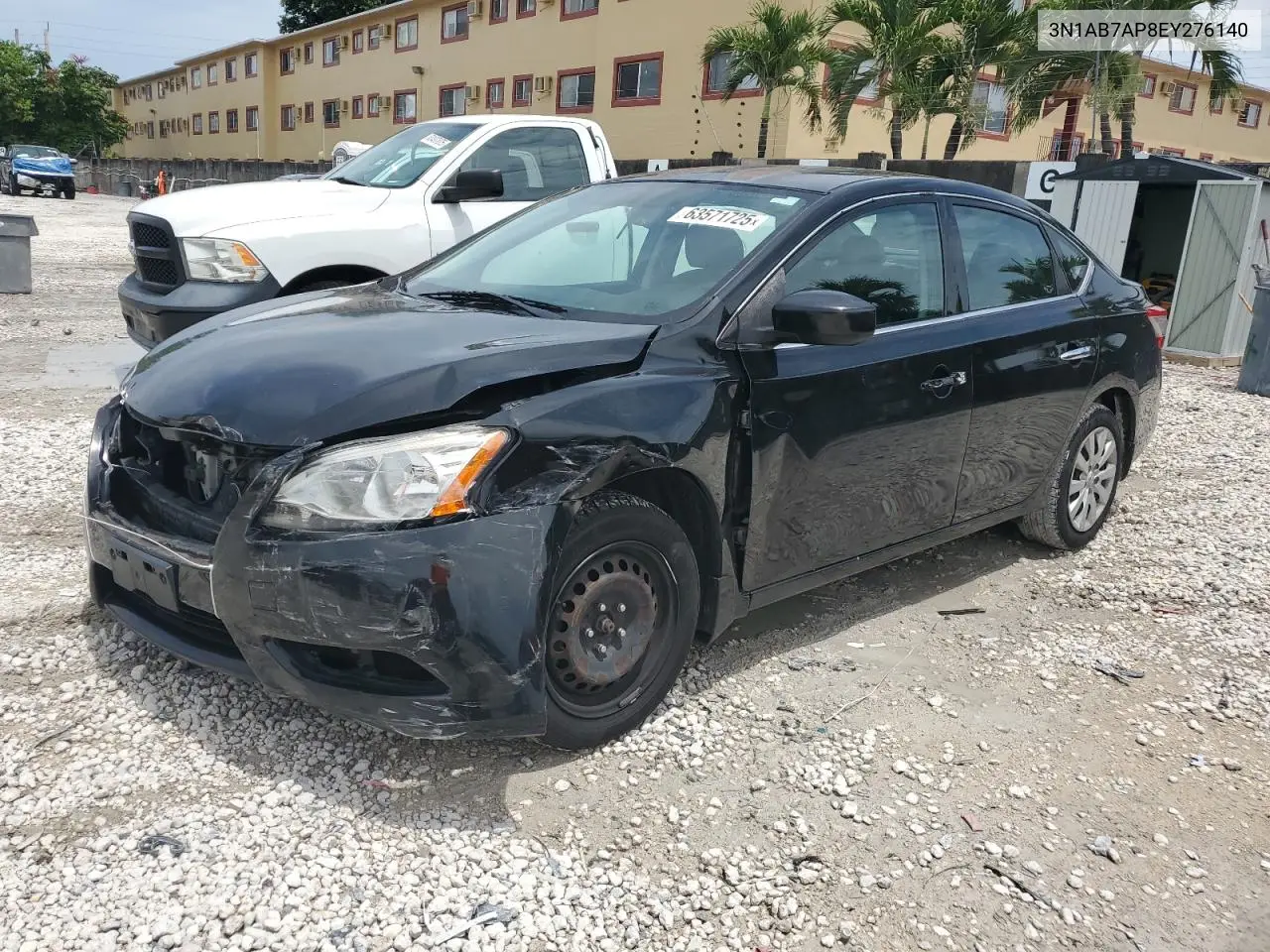 2014 Nissan Sentra S VIN: 3N1AB7AP8EY276140 Lot: 63571725