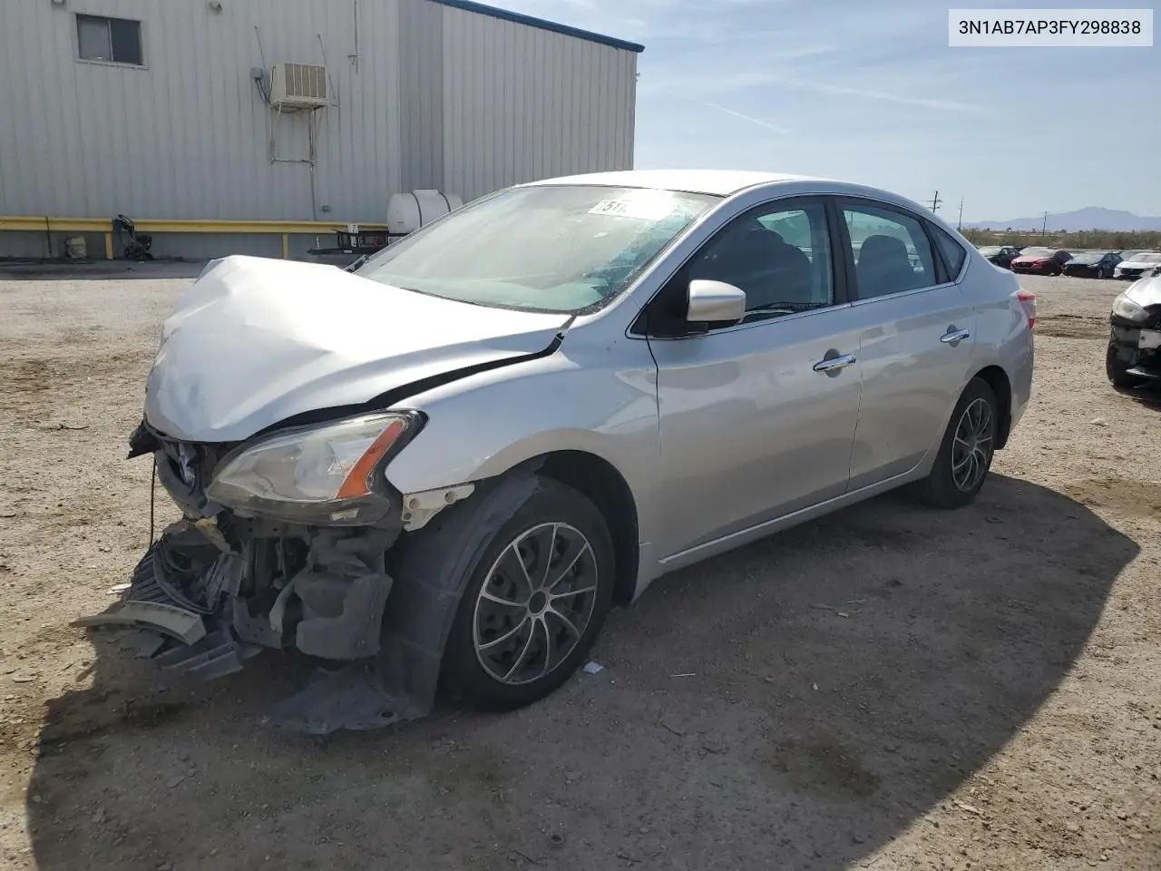 2015 Nissan Sentra S VIN: 3N1AB7AP3FY298838 Lot: 51182135