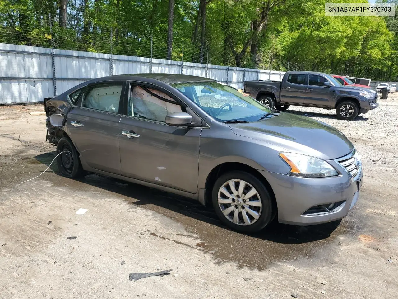 2015 Nissan Sentra S VIN: 3N1AB7AP1FY370703 Lot: 52590625