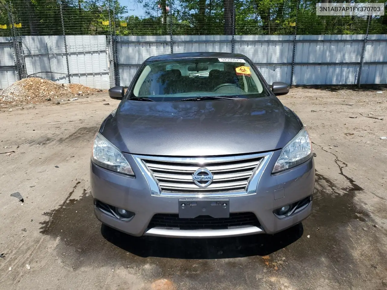 2015 Nissan Sentra S VIN: 3N1AB7AP1FY370703 Lot: 52590625