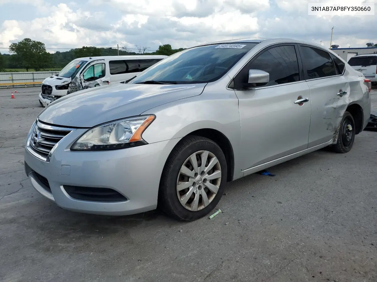 2015 Nissan Sentra S VIN: 3N1AB7AP8FY350660 Lot: 54974595