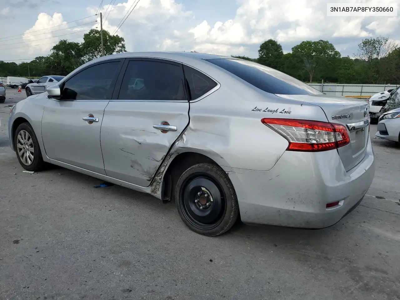 2015 Nissan Sentra S VIN: 3N1AB7AP8FY350660 Lot: 54974595