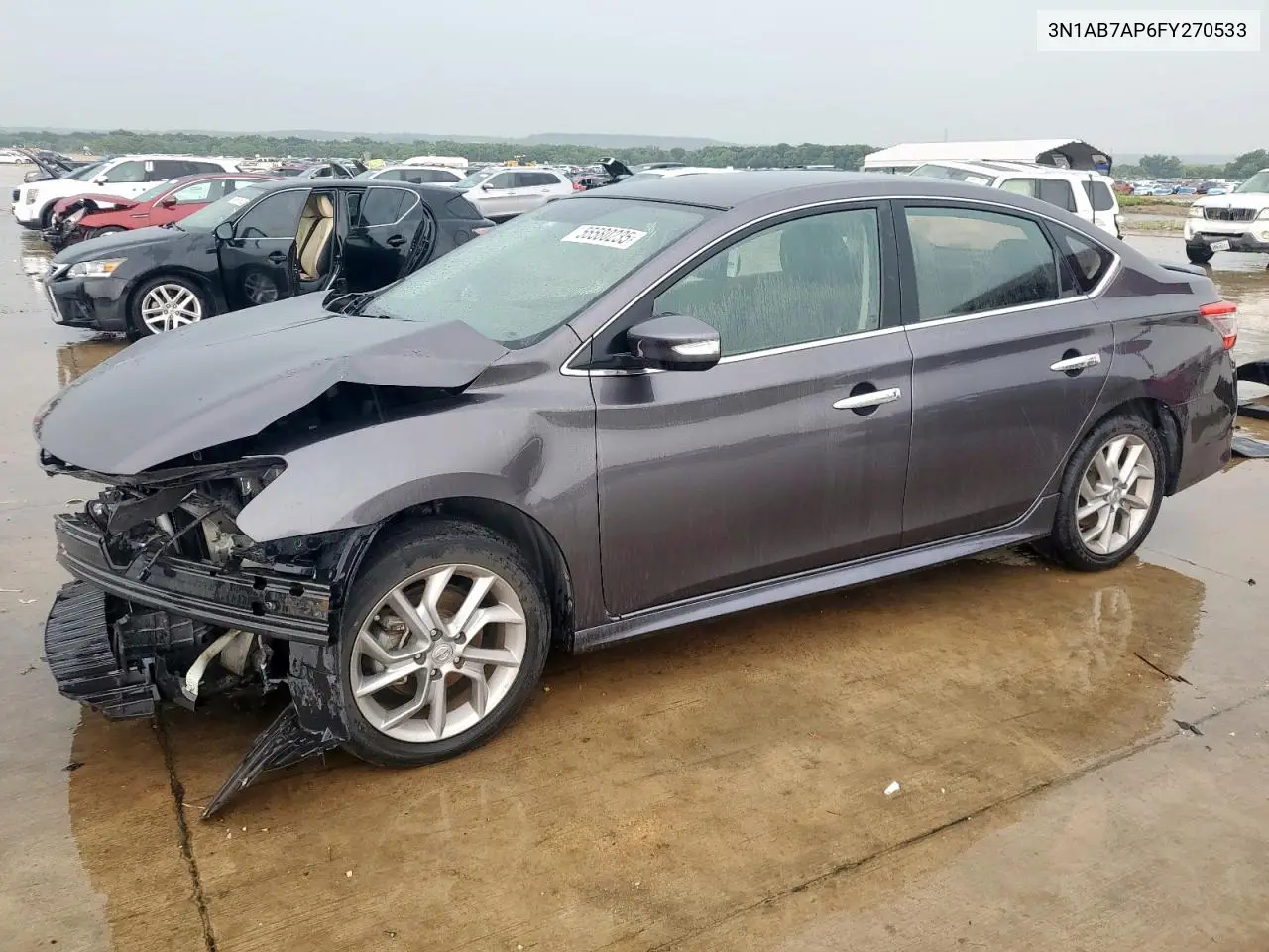 2015 Nissan Sentra S VIN: 3N1AB7AP6FY270533 Lot: 55580235