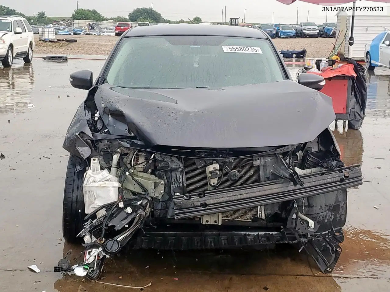 2015 Nissan Sentra S VIN: 3N1AB7AP6FY270533 Lot: 55580235