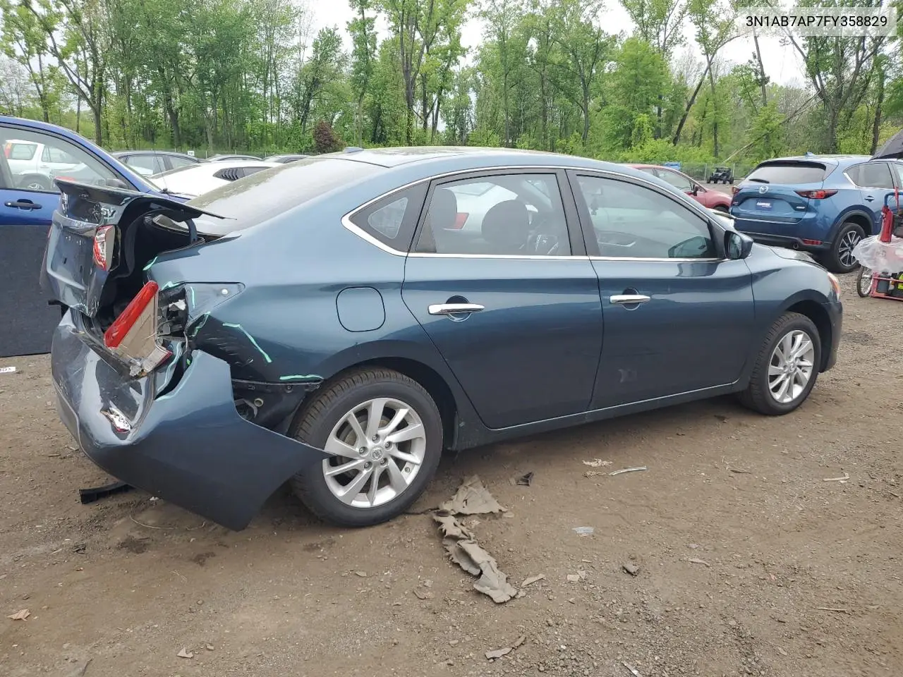 2015 Nissan Sentra S VIN: 3N1AB7AP7FY358829 Lot: 55651495
