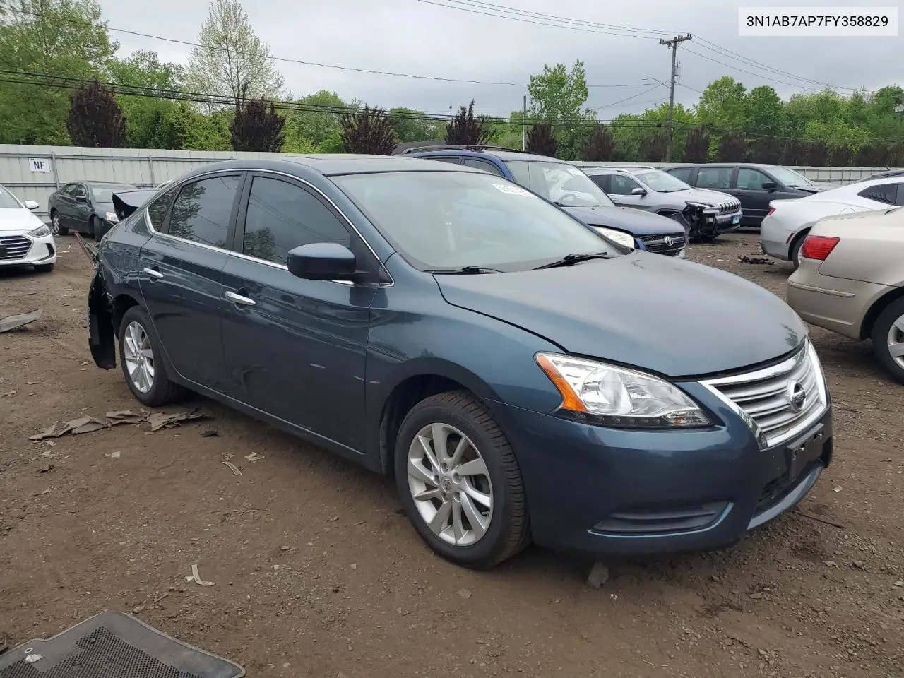 2015 Nissan Sentra S VIN: 3N1AB7AP7FY358829 Lot: 55651495