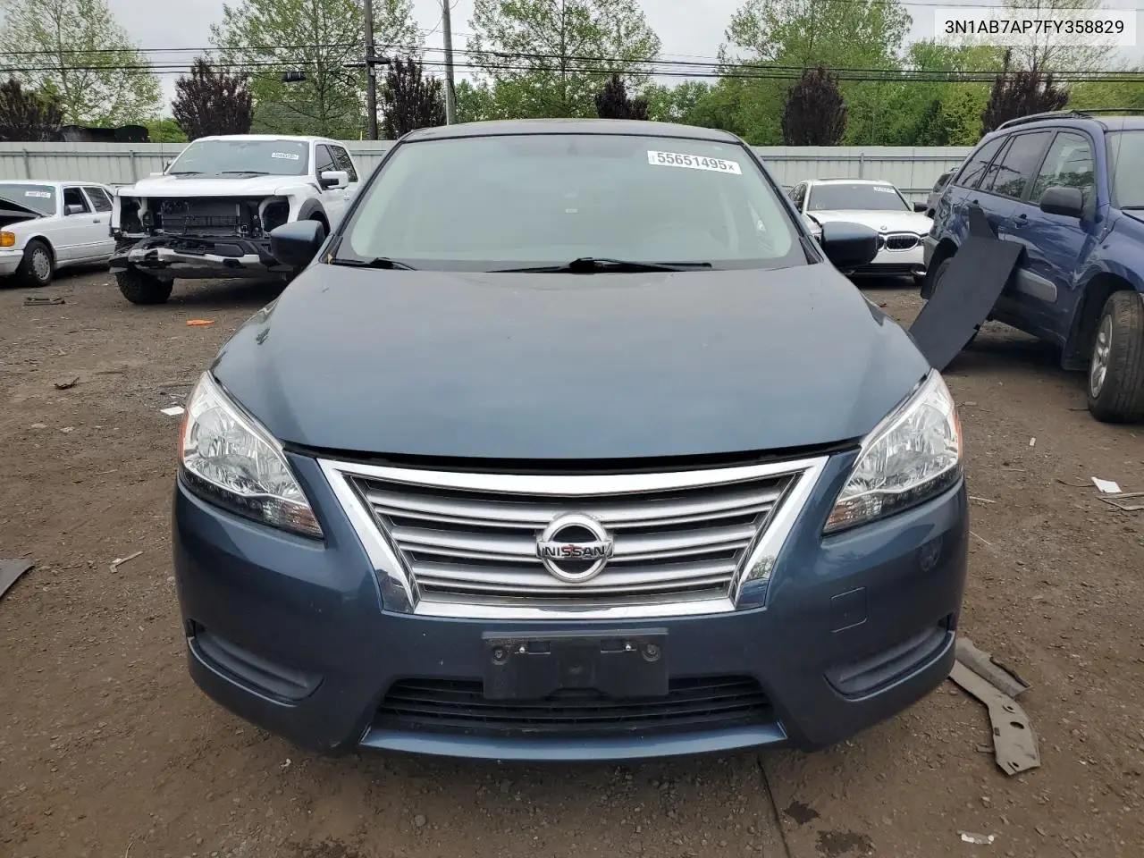 2015 Nissan Sentra S VIN: 3N1AB7AP7FY358829 Lot: 55651495
