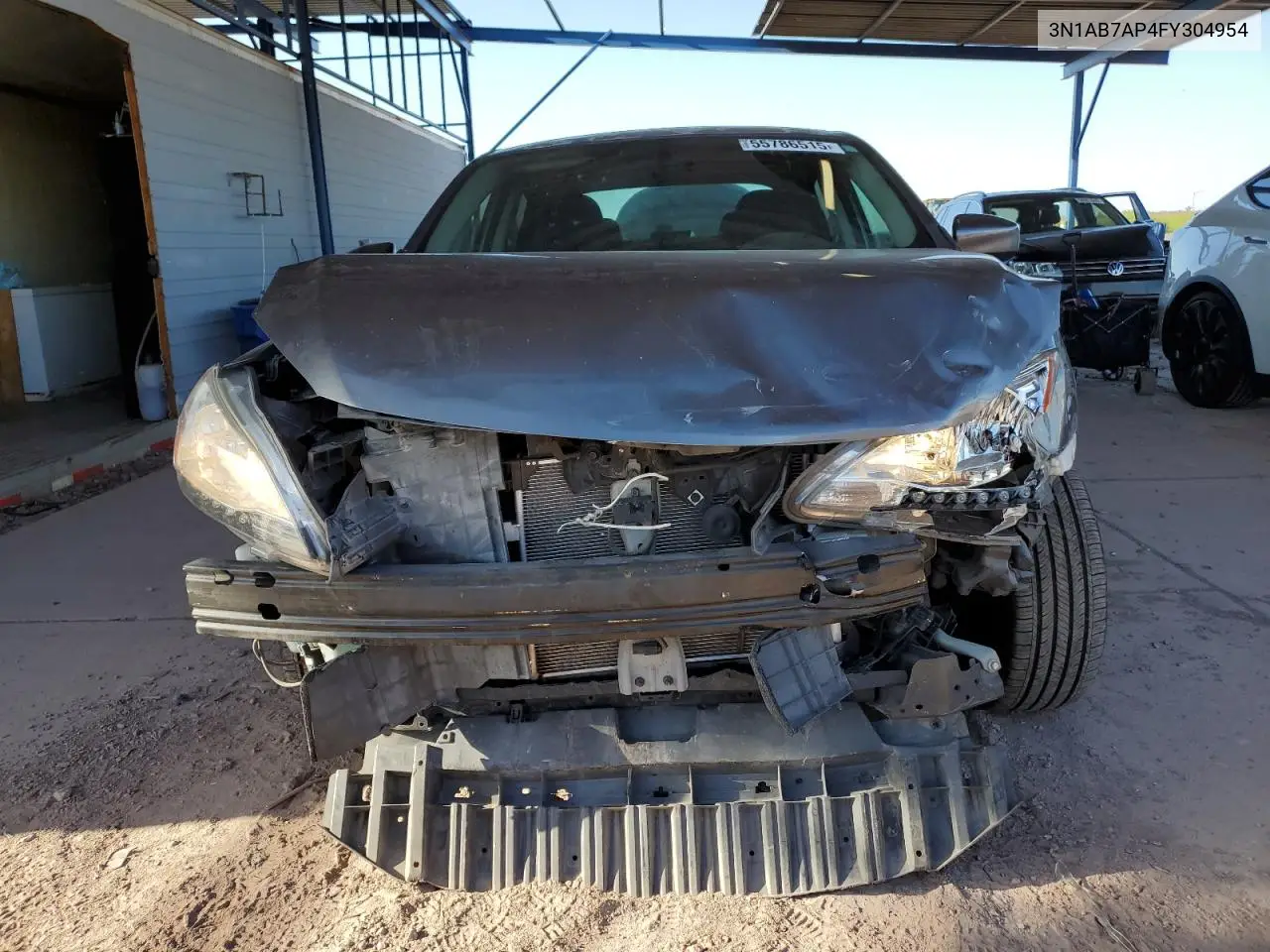 2015 Nissan Sentra S VIN: 3N1AB7AP4FY304954 Lot: 55786515