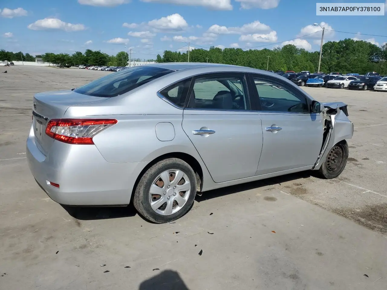 2015 Nissan Sentra S VIN: 3N1AB7AP0FY378100 Lot: 56567045