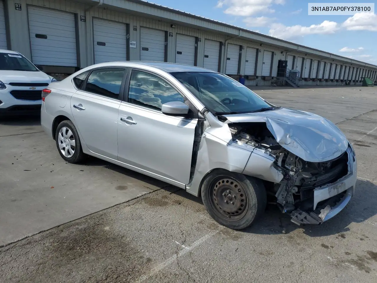 2015 Nissan Sentra S VIN: 3N1AB7AP0FY378100 Lot: 56567045