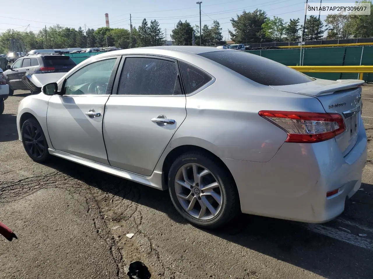 2015 Nissan Sentra S VIN: 3N1AB7AP2FY309697 Lot: 56764435
