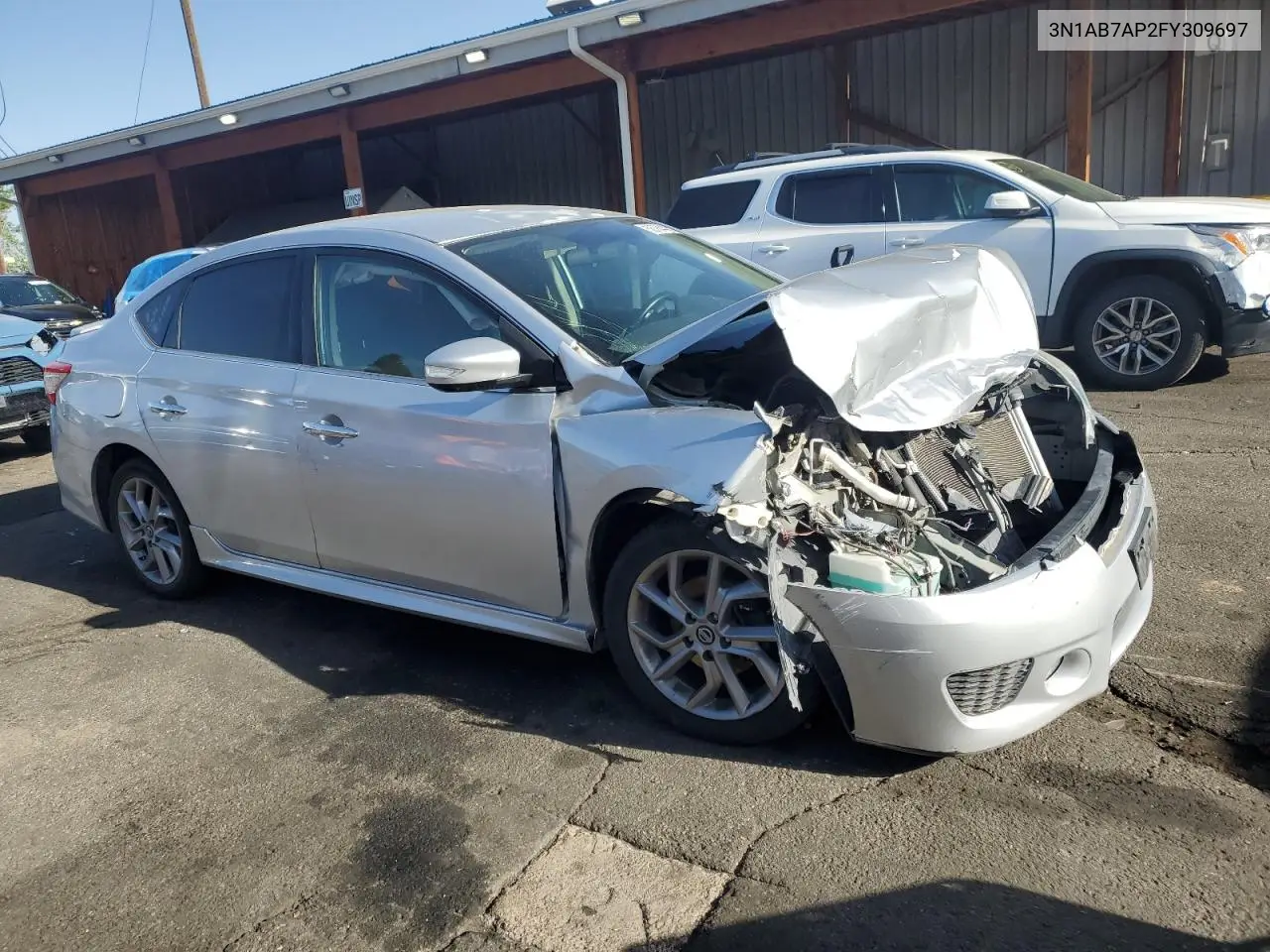 2015 Nissan Sentra S VIN: 3N1AB7AP2FY309697 Lot: 56764435
