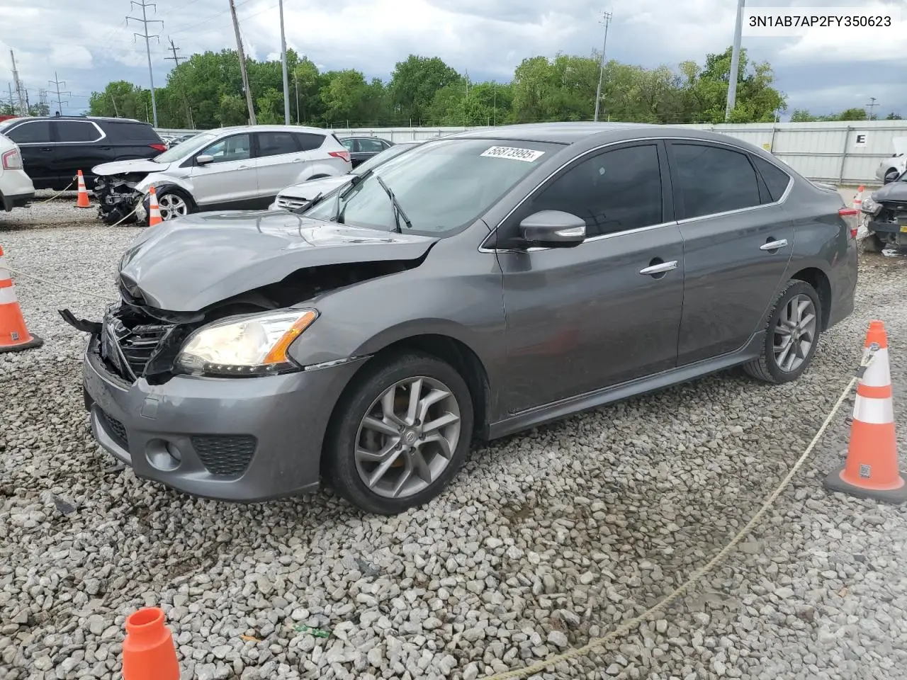 2015 Nissan Sentra S VIN: 3N1AB7AP2FY350623 Lot: 56873995