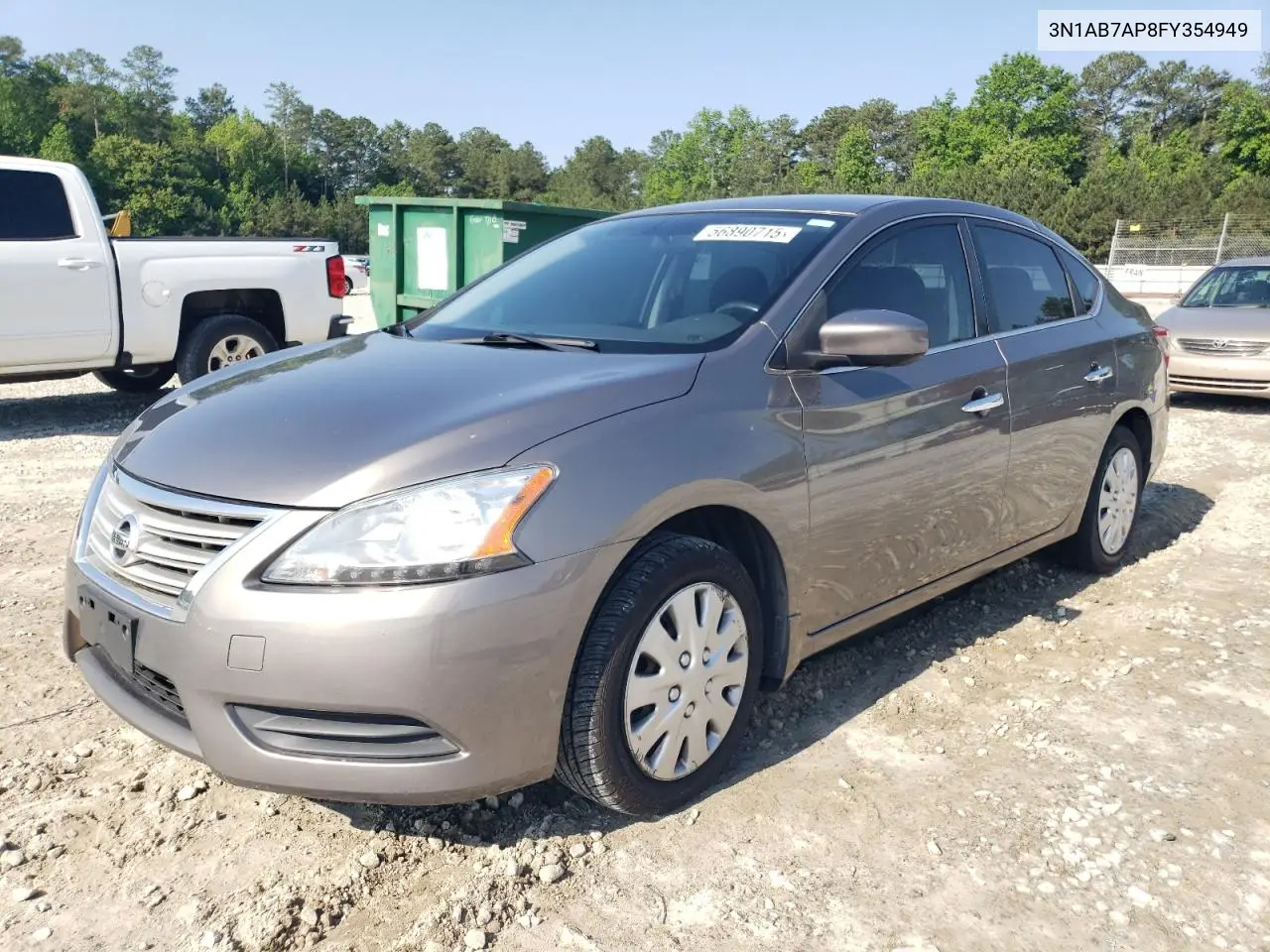 2015 Nissan Sentra S VIN: 3N1AB7AP8FY354949 Lot: 56890715