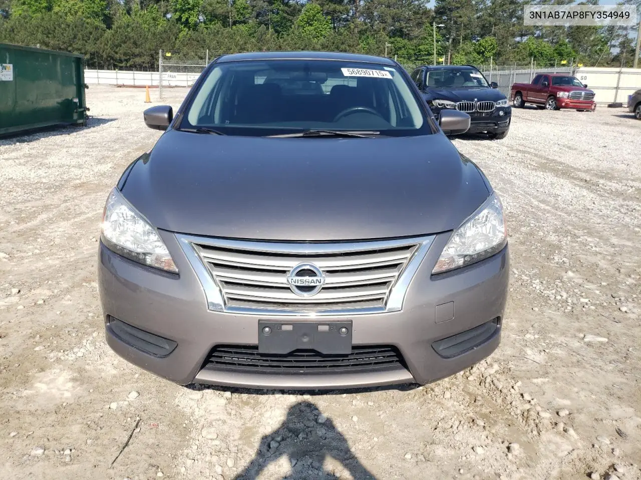 2015 Nissan Sentra S VIN: 3N1AB7AP8FY354949 Lot: 56890715