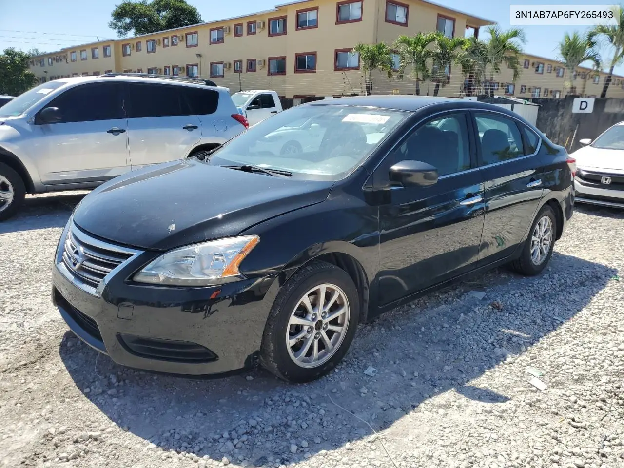 2015 Nissan Sentra S VIN: 3N1AB7AP6FY265493 Lot: 56965365