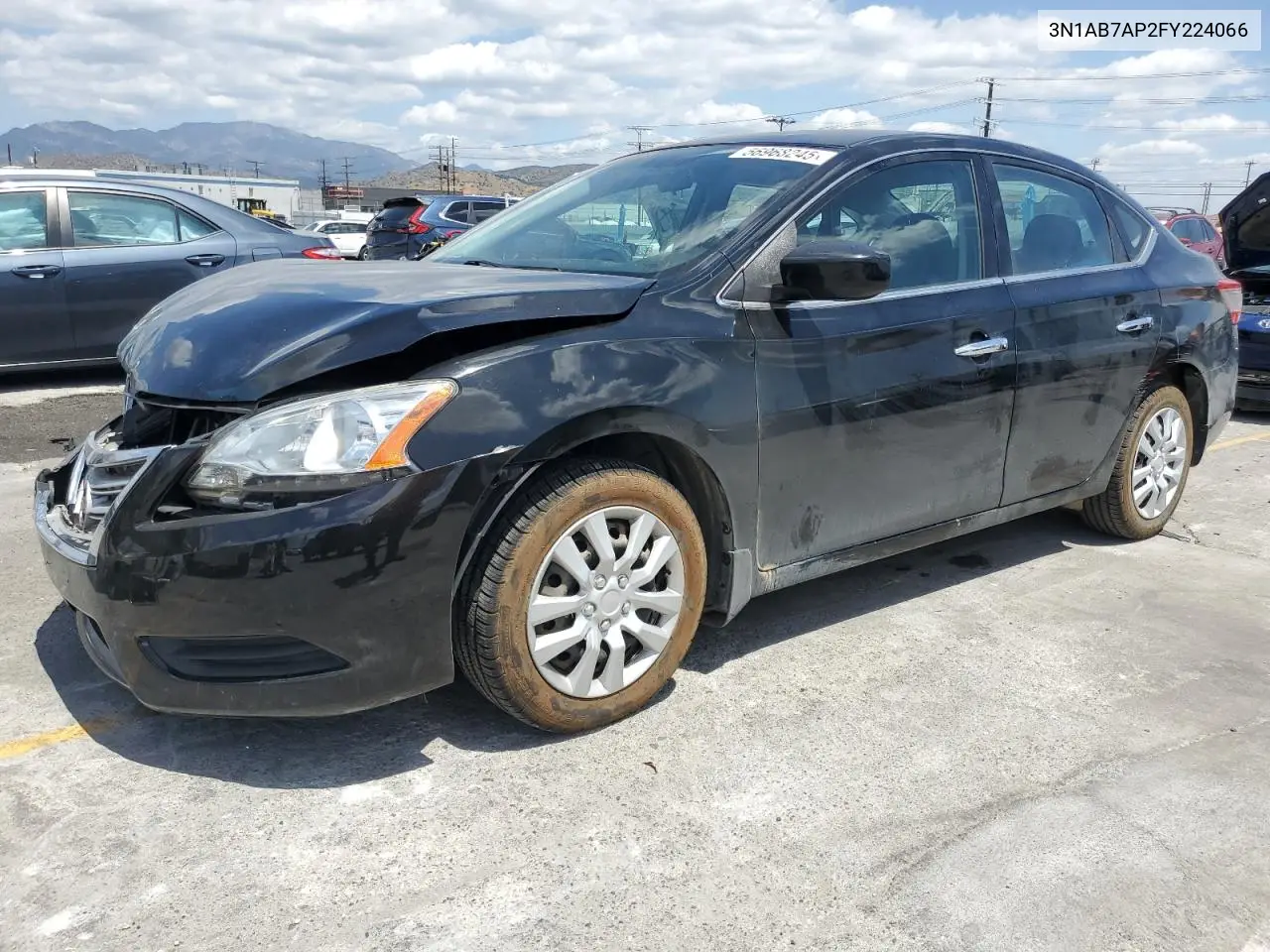 2015 Nissan Sentra S VIN: 3N1AB7AP2FY224066 Lot: 56968245