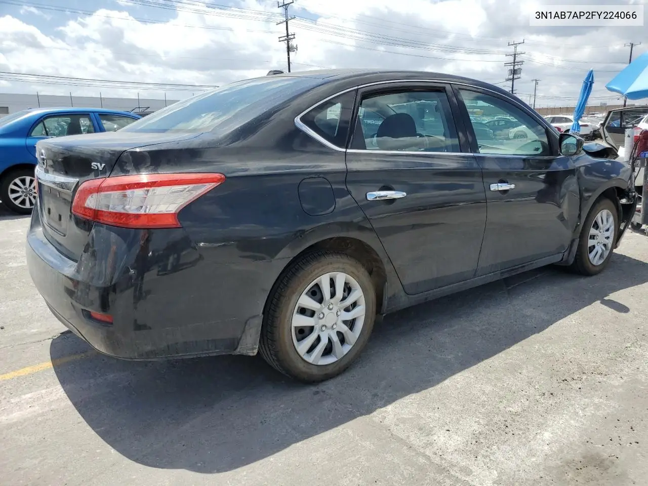 2015 Nissan Sentra S VIN: 3N1AB7AP2FY224066 Lot: 56968245