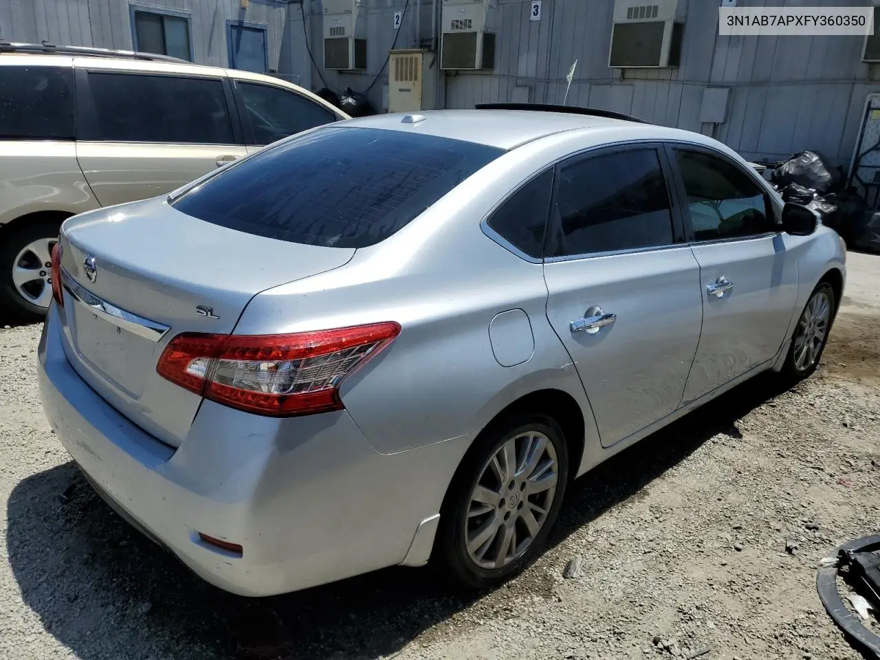 2015 Nissan Sentra S VIN: 3N1AB7APXFY360350 Lot: 57130545