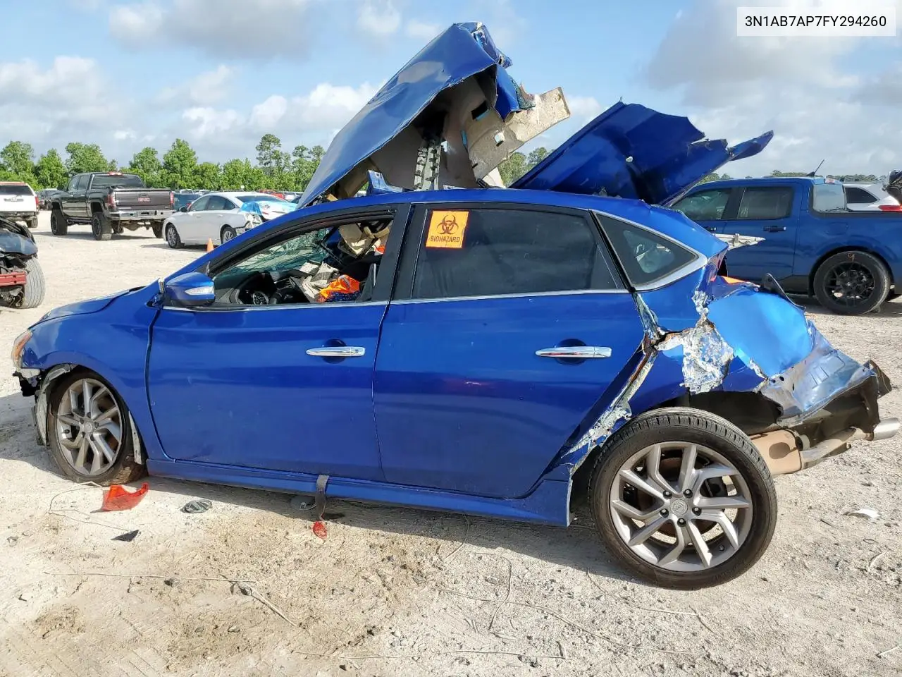 2015 Nissan Sentra S VIN: 3N1AB7AP7FY294260 Lot: 59725085